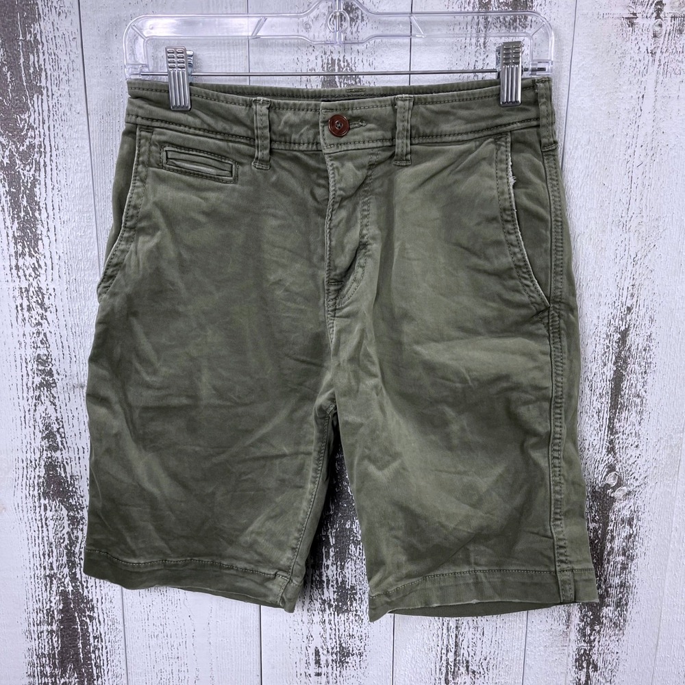 American Eagle Extreme Flex Chino Shorts Olive Green Size 26 Classic